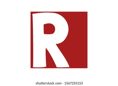 Vector modern vibrant letter R