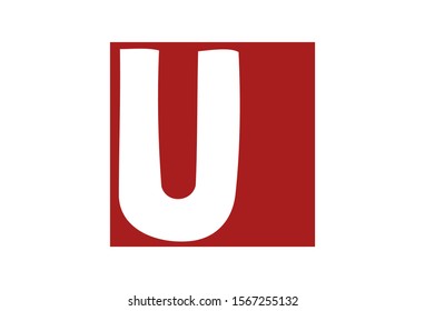 Vector modern vibrant letter U