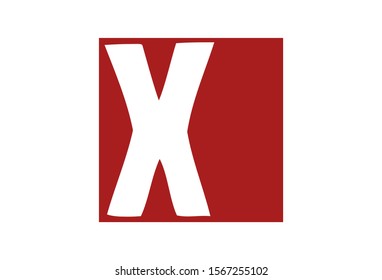 Vector modern vibrant letter X