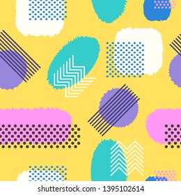 vector modern vintage colorful geometric seamless pattern