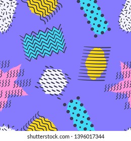 vector modern vintage colorful geometric seamless pattern