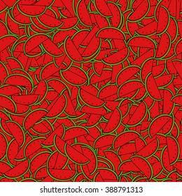 Vector modern watermelon seamles pattern background. Eps10