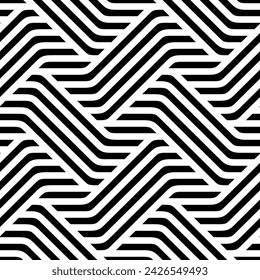 vector of modern wavy curve lines repeating pattern, line art seamless patterns background.