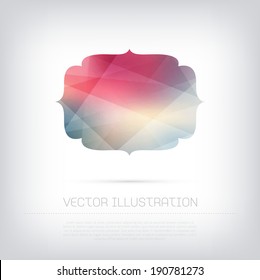 Vector modern web banner / badge with colorful polygonal texture