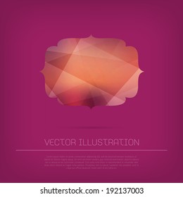 Vector modern web banner / badge with colorful polygonal texture 