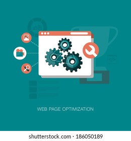 vector modern web page optimization concept illustration