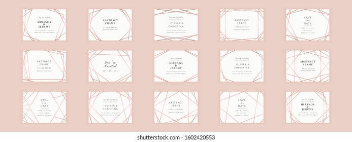 Vector modern wedding invitation