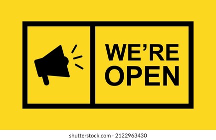Vektor Modern Wir sind Open Sign