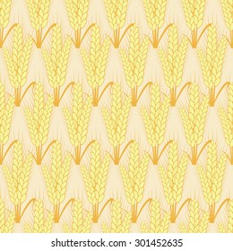 Vector modern wheat seamless background. Eps10 illustration