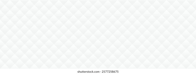 Vector modern white background with rhombuses. Seamless geometric pattern. Light abstract horizontal background wallpaper.