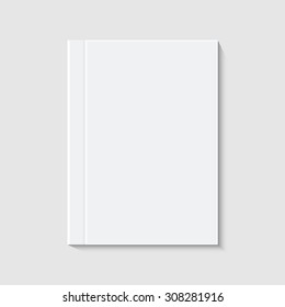 vector modern white book or brochure on white background