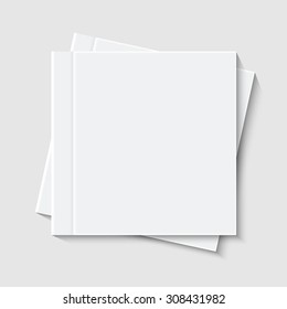 vector modern white book or brochure on white background