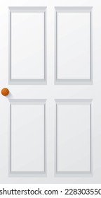Vector modern white door. Eps 10 illustration