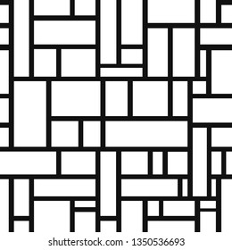 vector modern white geometric seamless pattern on black