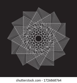 Vektor moderne, weiße geometrische Form, guilloche auf Probe Hintergrund