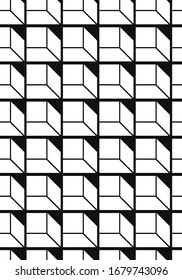 vector modern white multi 3d square geometric on black background for brochure banner and publication