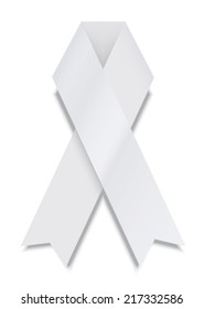 vector modern white ribbon on white background. Eps10