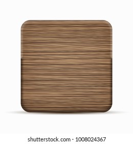 Vector modern wooden icon on white background. Eps10