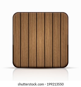 Vector modern wooden icon on white background. Eps10