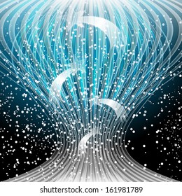 vector modern xmas object with snow