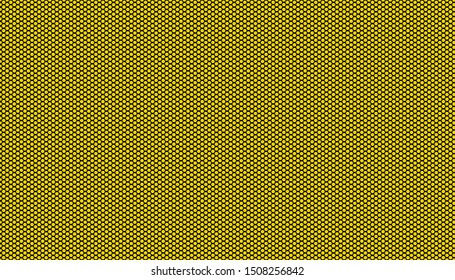 Vector modern yellow black color and seamless grid hexagon honeycomb dimensional pattern background.