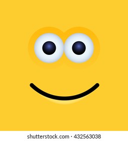 vector modern yellow face background. Eps10 illustration