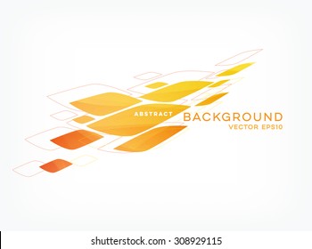 Vector modern yellow geometric background with textured shapes. 
