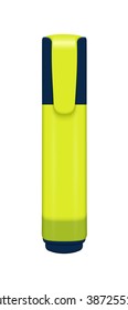 vector modern yellow marker isolated on white background. Eps10