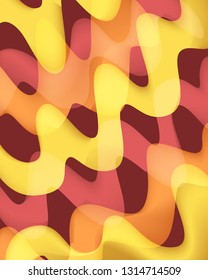 vector modern yellow to red tone freeform shape overlap background for brochure banner and publication