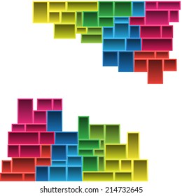 Vector modular shelving 3d