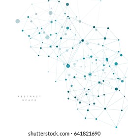 Vector molecular connection. Technology abstract connection