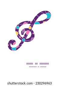 Vector molecular structure g_clef musical silhouette pattern frame