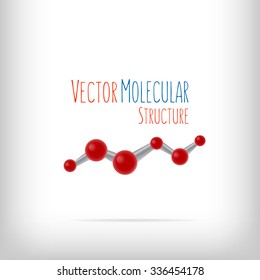 Vector Molecular Structure. Molecule Background. Science Molecule. Molecular DNA Model Structure. Chemistry Formulas. Vector Illustration.