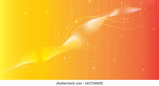 Vector molecule background, genetic and chemical compounds. Abstract connected lines with dots, medical, technological and scientific concept
