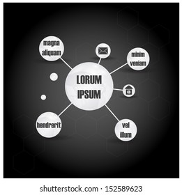 Vector molecule design template. EPS10 vector.