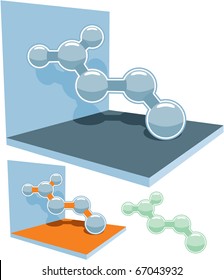 Vector Molecule Structure Set (1 of 3 set)