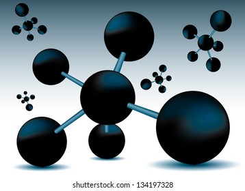 Vector molecules background.