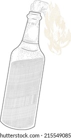 cóctel Molotov vectorial para guerrero ruso