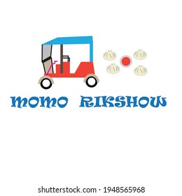 vector momo stall logo or clipart or icon