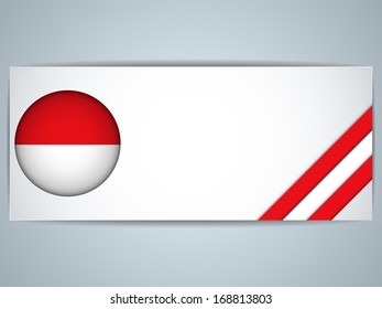 Vector - Monaco Country Set of Banners