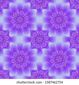 Vector Mondala in the original symmetrical combination of a seamless pattern