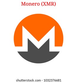 Vector Monero (XMR) digital cryptocurrency logo. Monero (XMR) icon. Vector illustration isolated on white background.