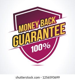 Vector money back guarantee label
