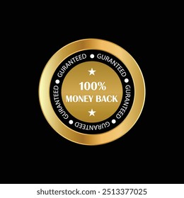 vector money back guarantee sticker