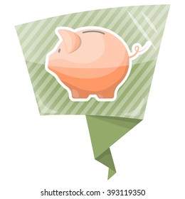 Vector money box colorful icon