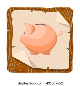 Vector money box colorful icon