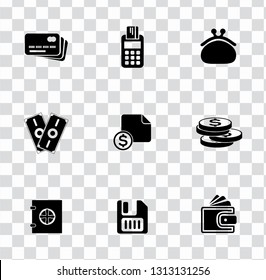 vector money collection - financial investment icons set, money payment. currency stock exchange sign symbols
