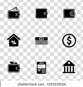 vector money collection - financial investment icons set, money payment. currency stock exchange sign symbols