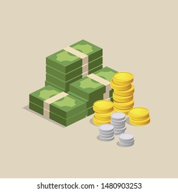 Vektor-Money-Designhintergrund, Illustration