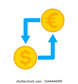 Vector money exchange, money change, transfer money, exchanger of currencies, cash register